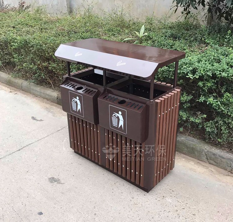 鋼木垃圾桶 鋼木垃圾桶
